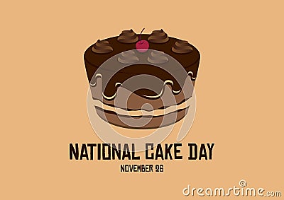 National Cake Day vector Vector Illustration