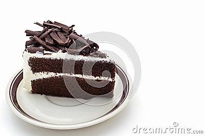 Chocolate cake slice. Stock Photo