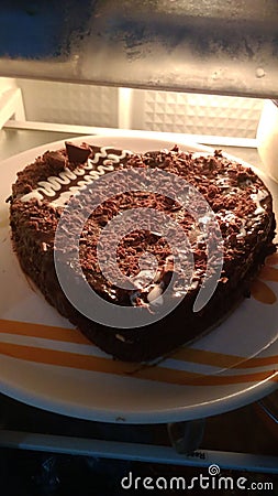 Chocolate cake soft creamy chocolatey Stock Photo