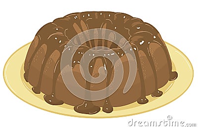 Chocolate cake. Vector Illustration Vector Illustration