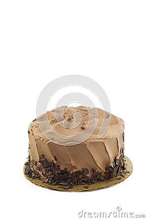 Chocolate Cake Vertical White Background Stock Photo