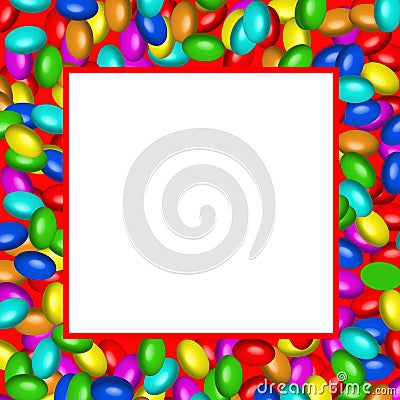 Chocolate candies frame (AI format available) Stock Photo