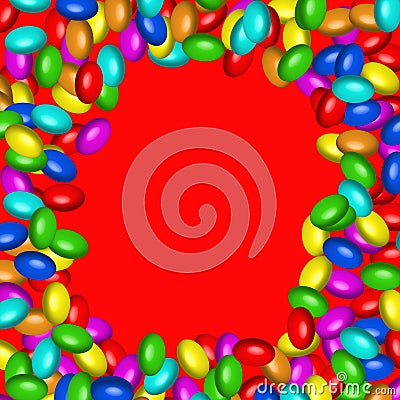 Chocolate candies frame (AI format available) Stock Photo