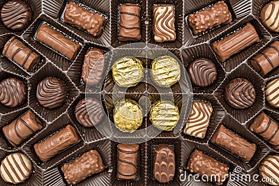 Chocolate Candy Box Stock Photo