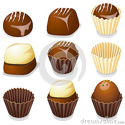 Chocolate candy isolated vector illustration. Vector Illustration