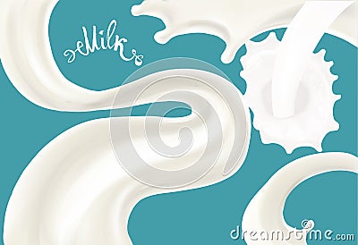 Chocolate caramel milk splash 3d drop realistic isolated illustration vector Vector Illustration