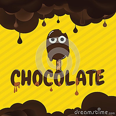 Chocolate Cartoon Background Vector Illustration