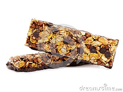 Chocolate cereal bars Stock Photo