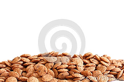 Chocolate cereal isolated on white Stock Photo