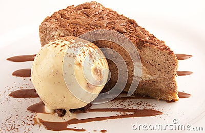 Chocolate Cheesecake Stock Photo