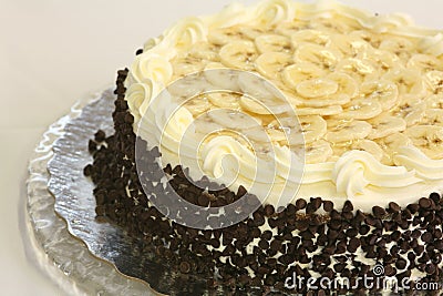 Chocolate chip banana cake Stock Photo