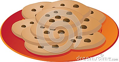 Chocolate chip cookies Vector Illustration