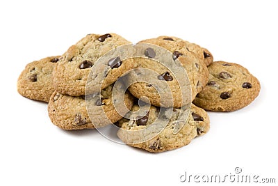 Chocolate chip cookies Stock Photo