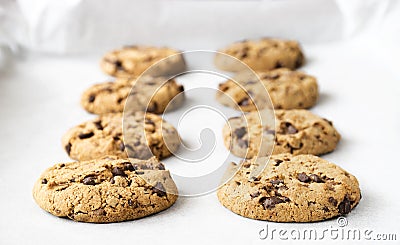 Chocolate chip cookies Stock Photo