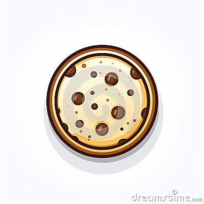 Interstellar Chronopunk: Chocolate Chip Cookie Stock Illustration Stock Photo