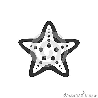 Chocolate chip starfish icon Vector Illustration