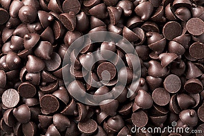 Chocolate chips background Stock Photo