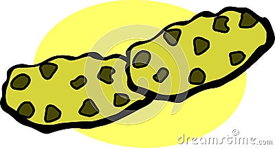 Chocolate chips cookies vector illustration Vector Illustration