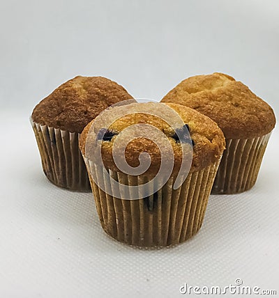 Chocolate chips muffins Stock Photo