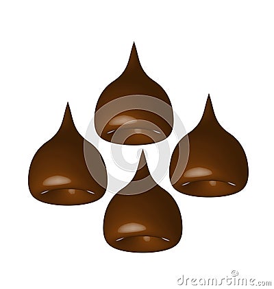 Chocolate chips vector icon Vector Illustration