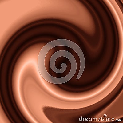 Chocolate and coffee swirl Stock Photo