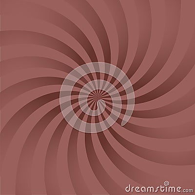 Chocolate or coffee twisted dark spiral background Vector Illustration