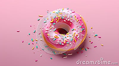 chocolate color donut food Cartoon Illustration
