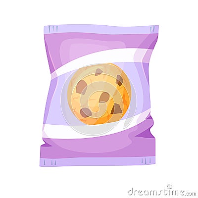 Chocolate cookies packing Vector Illustration