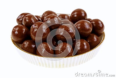 Chocolate Covered Carmel Balls Stock Photo