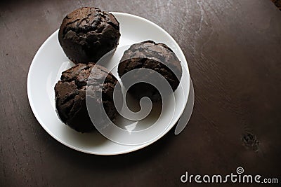 Chocolate cupcakes Stock Photo