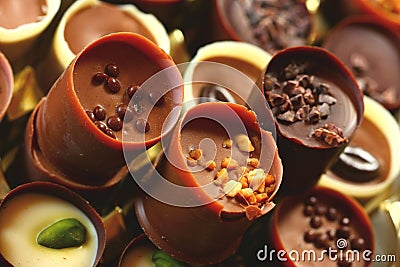 Chocolate cups Stock Photo
