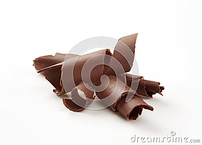 Chocolate curls Stock Photo