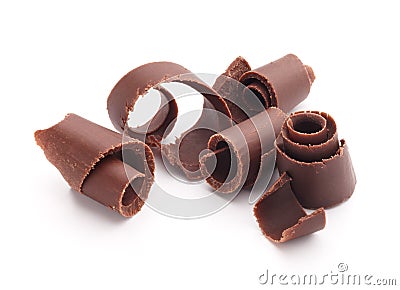 Chocolate curls Stock Photo