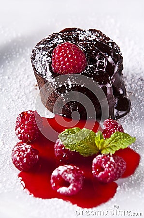 Chocolate dessert Stock Photo