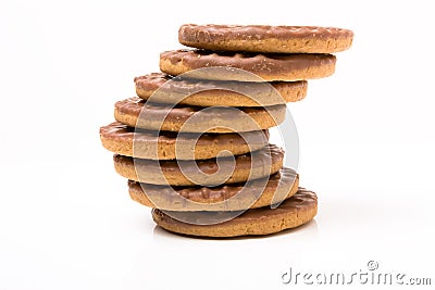 Chocolate Digestive Stock Photo