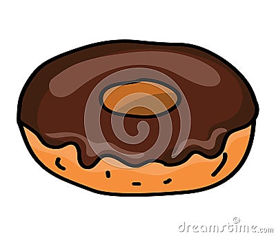 Chocolate donut vector Vector Illustration