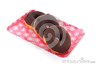 Chocolate donuts Stock Photo