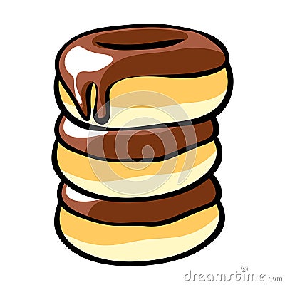 Chocolate Donuts Vector Illustration
