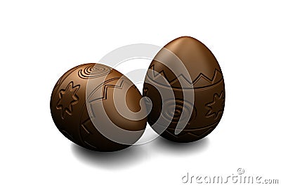 Chocolate Easter eggs Stock Photo