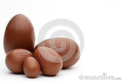 Chocolate easter eggs Stock Photo