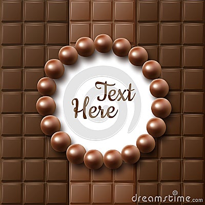 Chocolate flat lay Vector Illustration