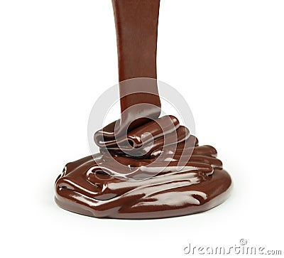 Chocolate flow Stock Photo
