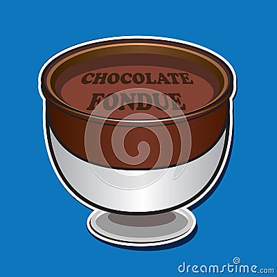 Chocolate Fondue poster Vector Illustration