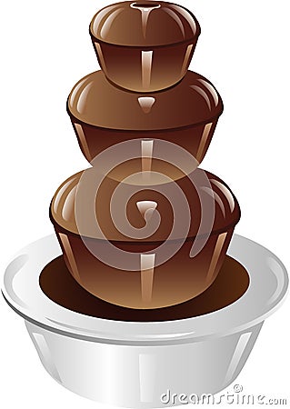 Chocolate fountain icon Vector Illustration