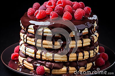 Chocolate Fudge Cake Stock Photo