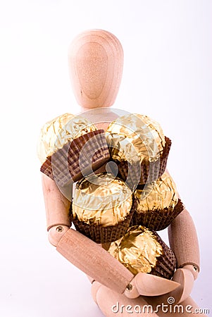 Chocolate gift delivery Stock Photo