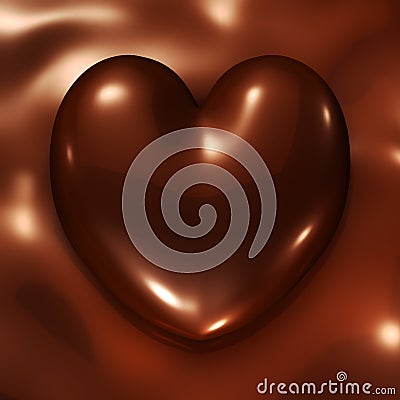 Chocolate heart Stock Photo