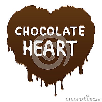 Chocolate heart Vector Illustration