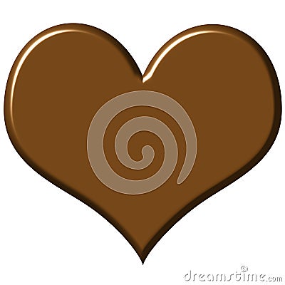 Chocolate Heart Stock Photo