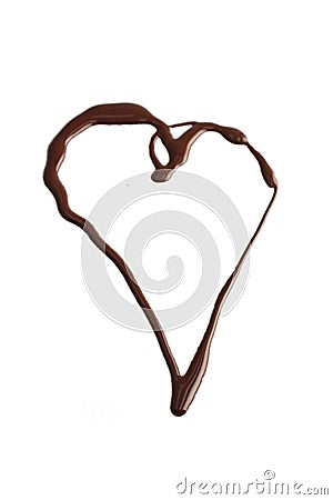 Chocolate heart Stock Photo